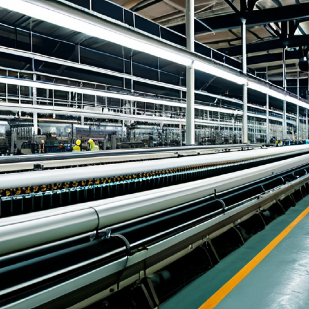 자동화 설비의 원격 관리 기술 - Modern Textile Mill Interior**

"A bustling textile mill interior, featuring rows of advanced machin...