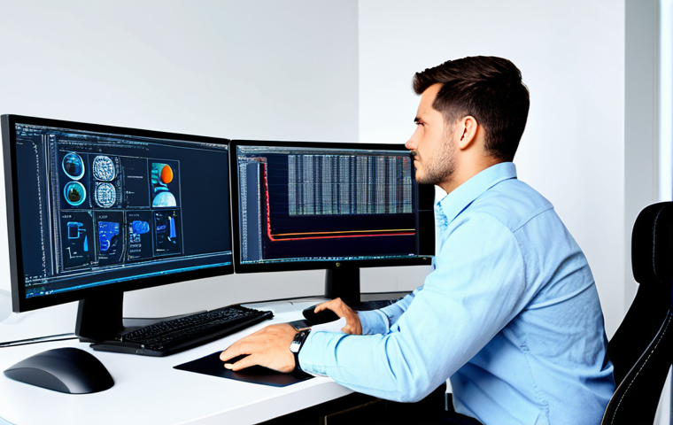 공장자동화 엔지니어 하루 일과 - **Factory Automation Engineer Inspecting Machinery:** "A factory automation engineer, fully clothed ...