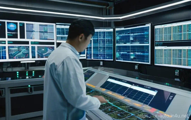 공장자동화 기술의 글로벌 트렌드 - **A highly advanced, clean, and brightly lit smart factory control room.** A diverse team of enginee...