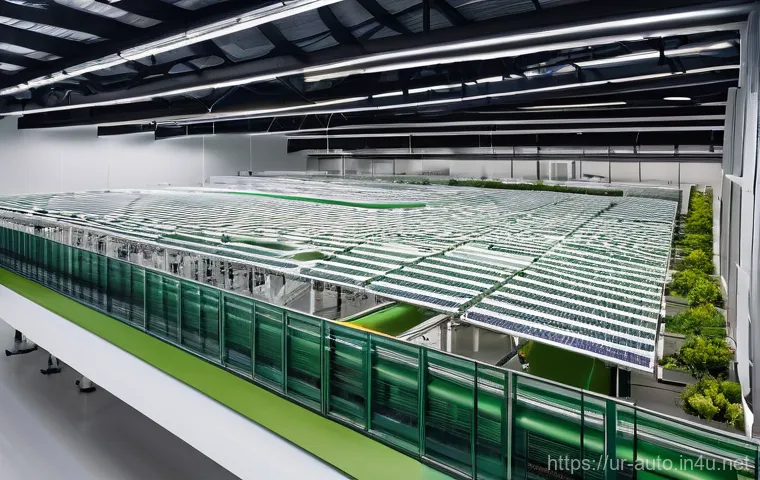 공장자동화 기술의 글로벌 트렌드 - **A modern assembly line demonstrating harmonious human-robot collaboration (cobots).** Several skil...