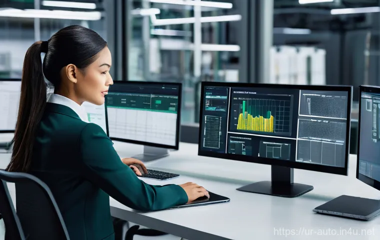 공장자동화 유지보수 체크포인트 - **Prompt 1: AI-Powered Predictive Maintenance in a Smart Factory**
    "A wide-angle, realistic shot...