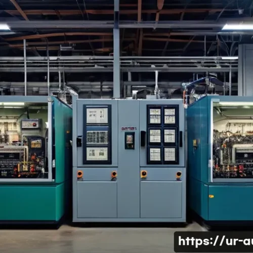 공장자동화 기사 필기 기출 문제 - **Prompt:** "A contrasting split image illustrating the evolution of factory automation. On the left...